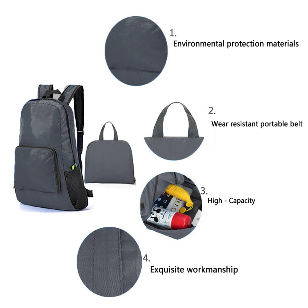 Men Climbing Travel Backpacks High Capacity Ultralight Portable Folding Bag