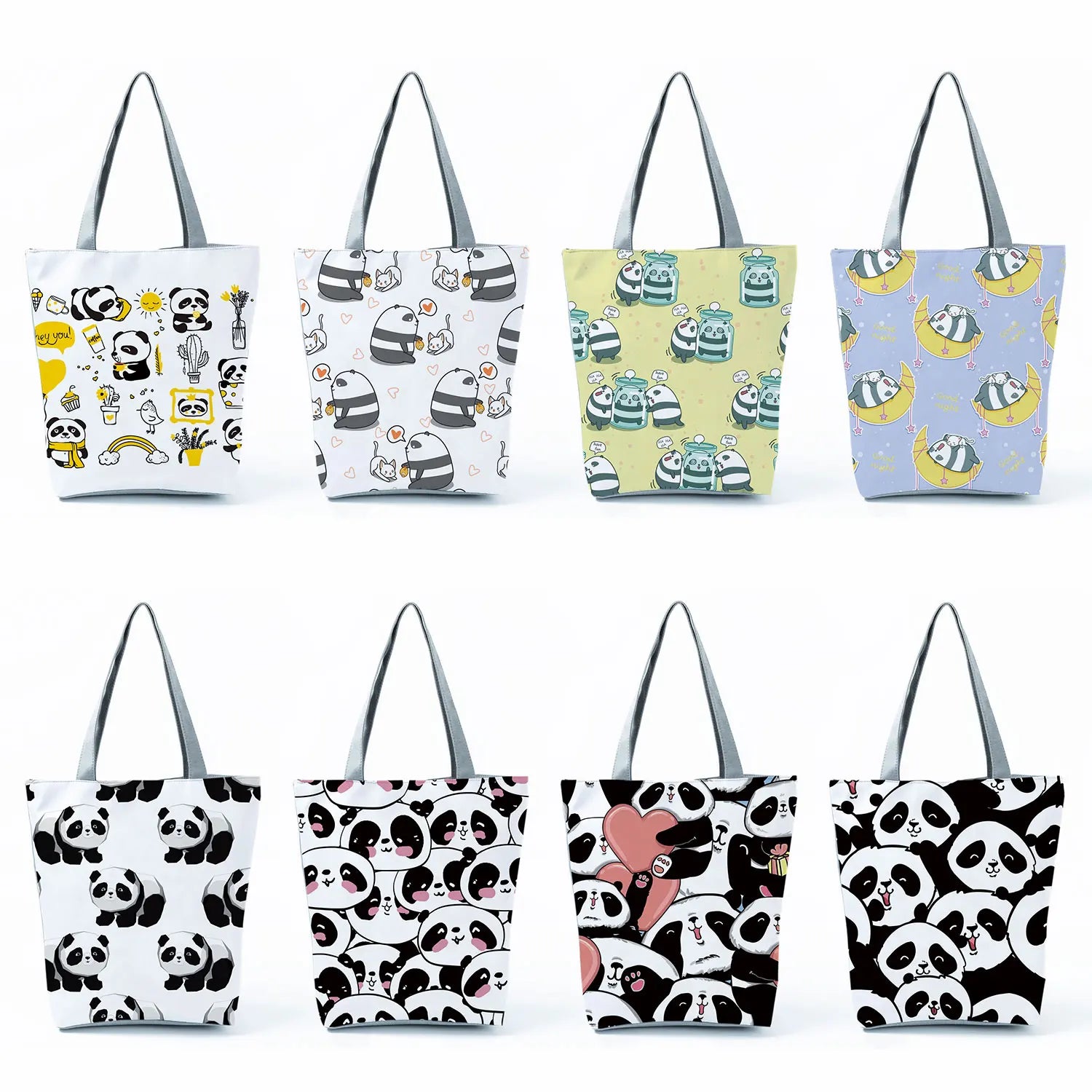 Panda Animal Foldable Shopping Bag Large Capacity Tote Handbag