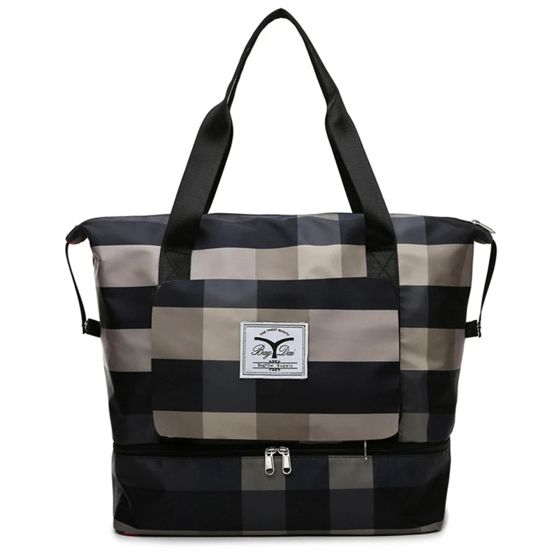 Large Capacity Shoulder Duffel Bag with Shoes Compartment