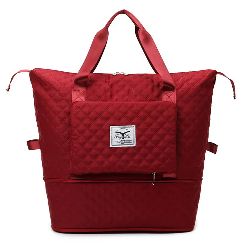 Large Capacity Foldable Tote Travel Bag Waterproof Duffel Shoulder Bag