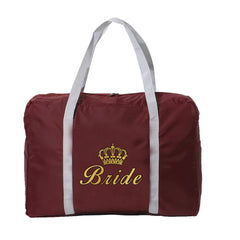 Large Capacity Foldable Travel Bag Bride Print Duffel