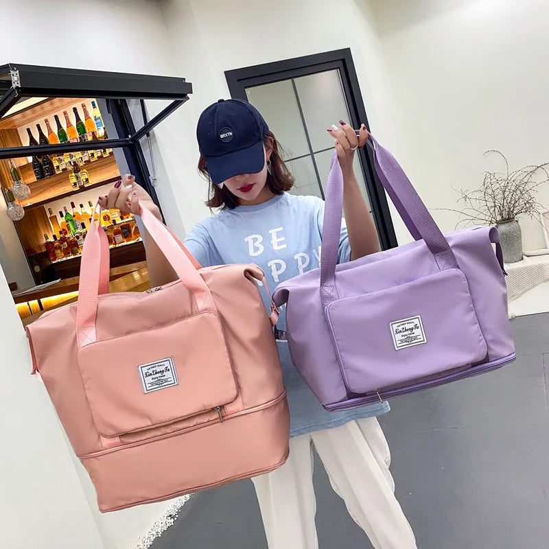 Large Capacity Foldable Travel Bag Waterproof Tote Duffle Handbag