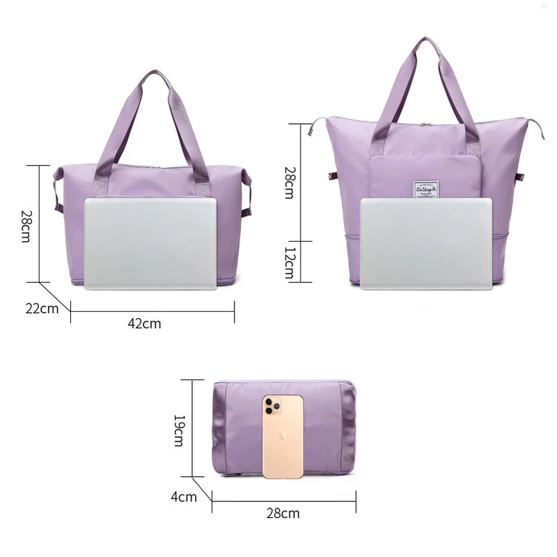 Large Capacity Foldable Travel Bag Waterproof Tote Duffle Handbag