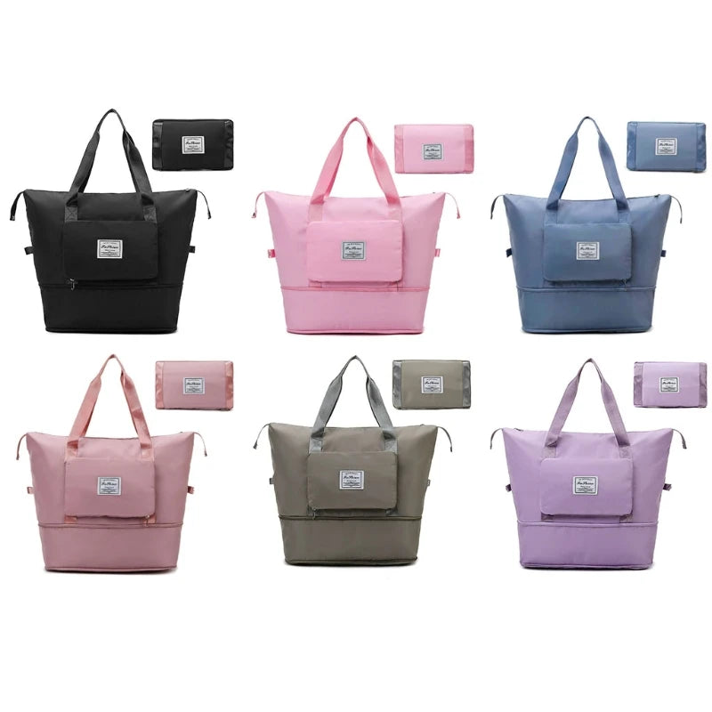 Foldable Large Gym Bag Waterproof Expandable Dry Wet Shoulder Duffel