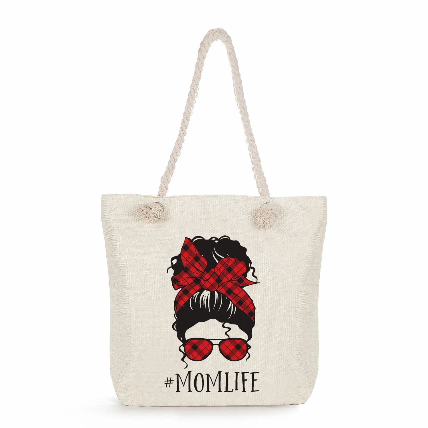 Cartoon Lady Shoulder Bag Sunglasses Girl Print Handbag Foldable Shopping Tote