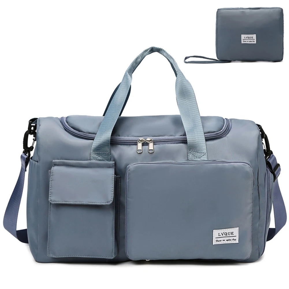 Foldable Sports Bag with Shoes Compartment Yoga Duffel Bag Waterproof
