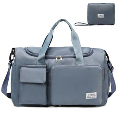 Foldable Sports Bag with Shoes Compartment Yoga Duffel Bag Waterproof