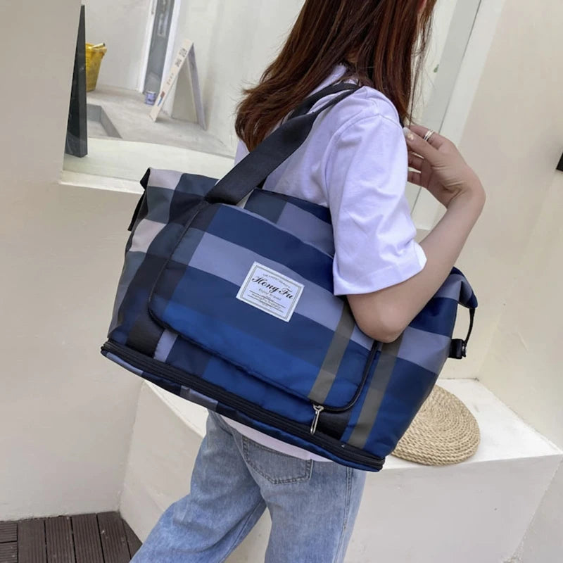 Foldable Travel Bag Sport Tote Gym Handbag Large Capacity Weekender
