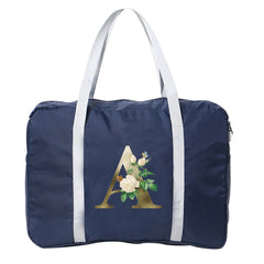 Large Capacity Foldable Travel Bags Golden Flower Letter Pattern