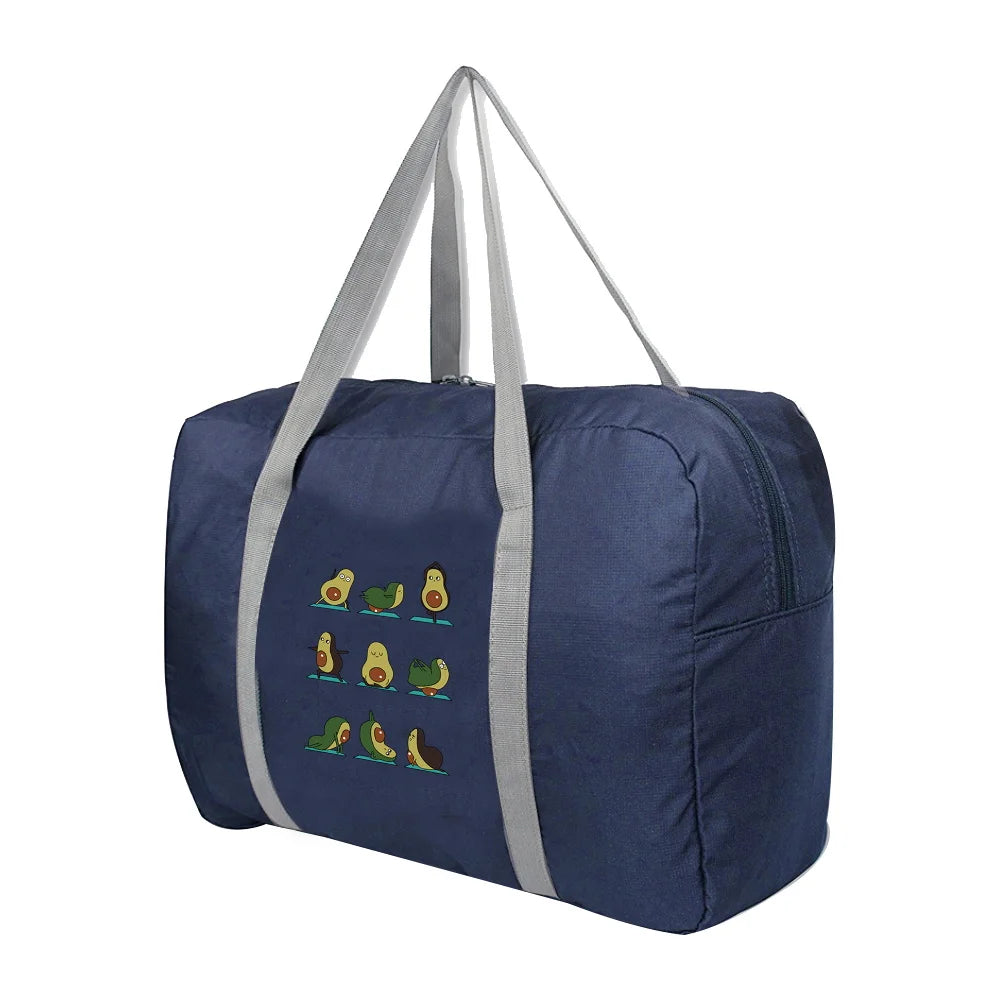 Foldable Travel Bags Organizer Men Unisex Clothing Storage Bag Avocado Duffle