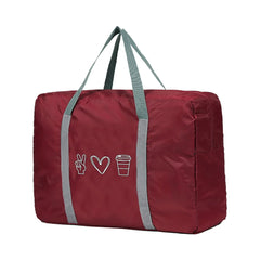 Foldable Travel Bags Organizer Cup Love Gesture Pattern Duffle Bag