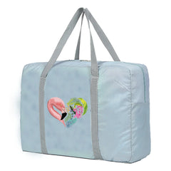 Foldable Travel Bags Organizer Flamingo Love Pattern Duffle Bag