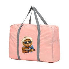 Foldable Travel Bags Organizer Luggage Unisex Clothing Storage Bag Music Bear