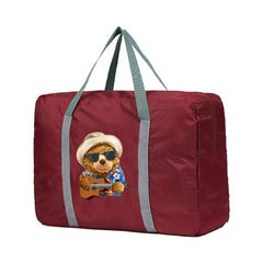 Foldable Travel Bags Organizer Luggage Unisex Clothing Storage Bag Music Bear
