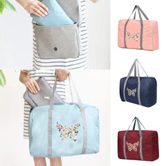 Foldable Travel Bags Portable Clothing Organizer Handbags Butterfly