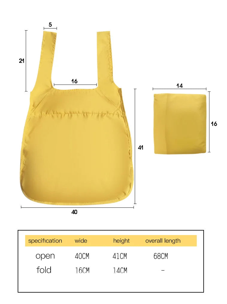 Lightweight Folding Backpack, Bright Color, Wide Shoulder Straps