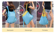 Lightweight Folding Backpack, Bright Color, Wide Shoulder Straps