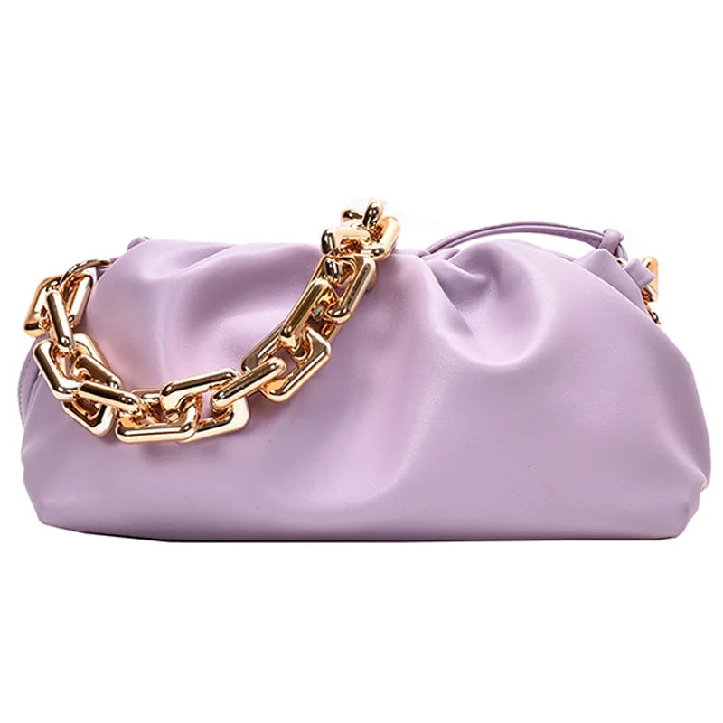 Women's Cloud Shoulder Bag with Thick Chain Handbag