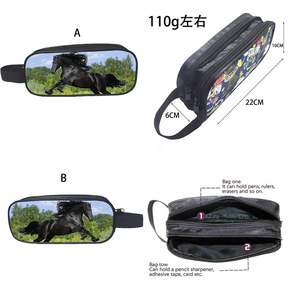 Football Pen Bag Double Layer Stationery Pencil-box