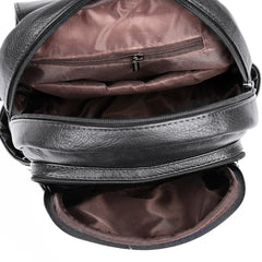 Teen Girl Travel Backpack Retro PU Leather School Bag