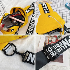 Canvas Chest Bag Women's Shoulder Messenger Bag