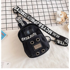 Canvas Chest Bag Women's Shoulder Messenger Bag