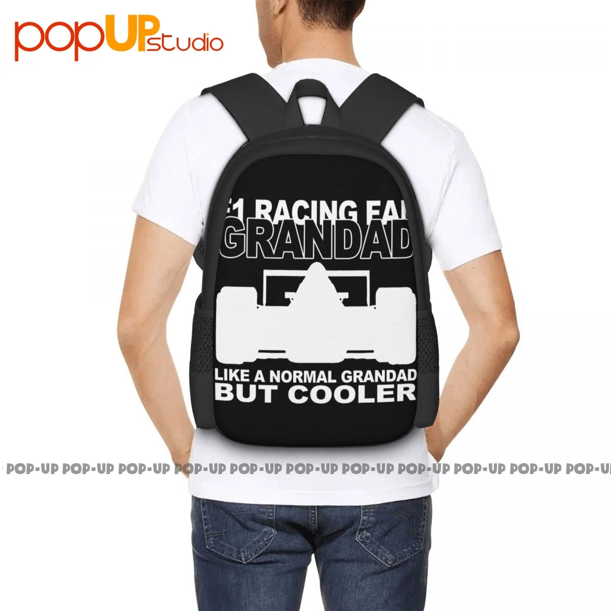 F1 Racing Grandad Backpack Vintage Portable Sports Style