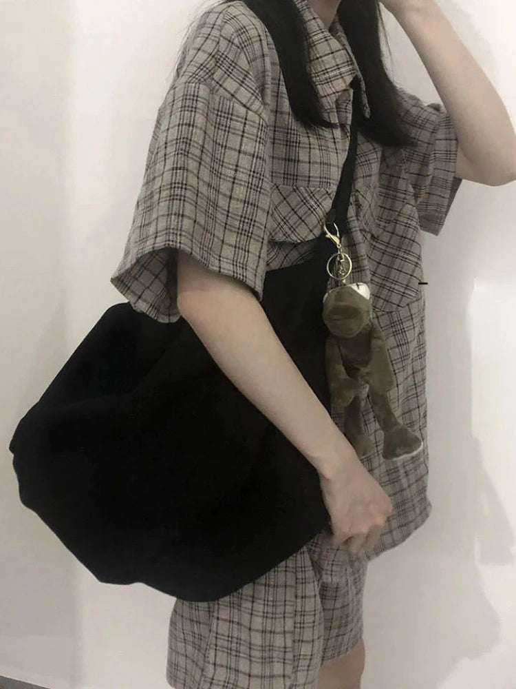 Canvas Tote Bag Women Shopper Large Capacity Crossbody Bags Female Handbags