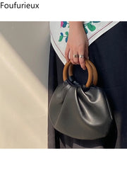 Foufurieux Buckle Shoulder Bag PU Leather Handbags