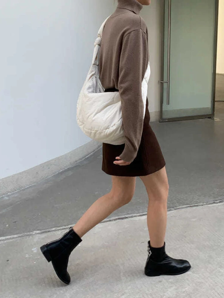 Foufurieux Canvas Satchel Bag Ladies Underarm Bag