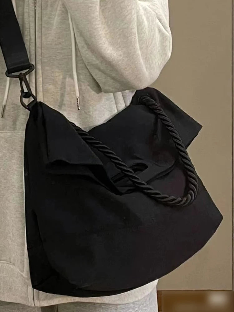 Nylon Shoulder Bag for Women Large Capacity Crossbody Handbag