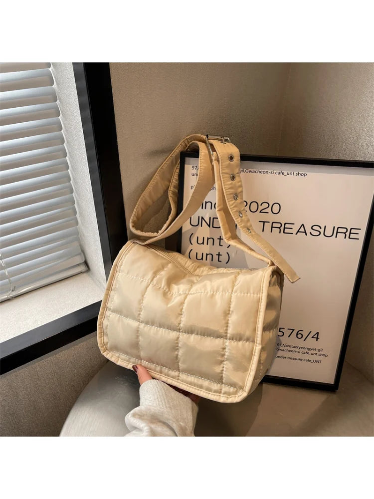 Foufurieux Women Shoulder Bag Quilted Crossbody Rhombus Handbag Tote