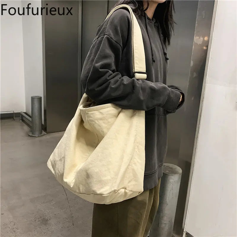 Japanese Street Harajuku Retro Canvas Shoulder Bag