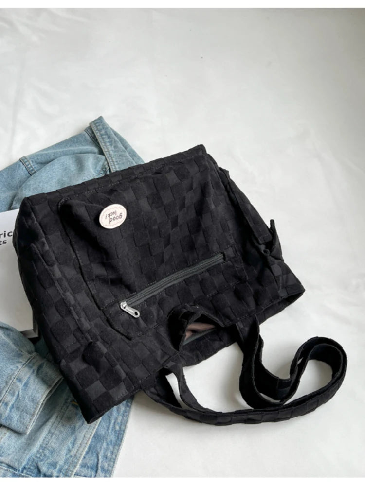 Foufurieux Women Casual Tote High Female Shoulder Solid Bags Large Capacity