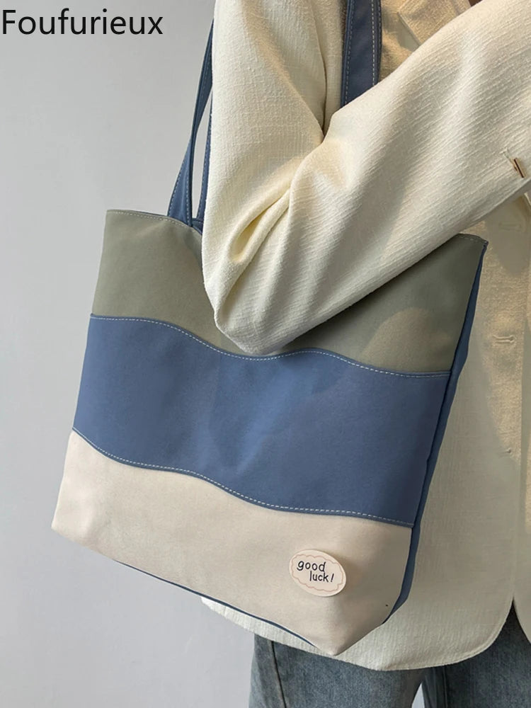 Foufurieux Canvas Outing Tote Bag for Women