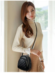 Foufurieux Plaid PU Leather Crossbody Bag Small Shoulder Bag