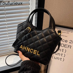 Vintage PU Leather Chain Shoulder Crossbody Tote Bag