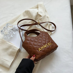 Vintage PU Leather Chain Shoulder Crossbody Tote Bag