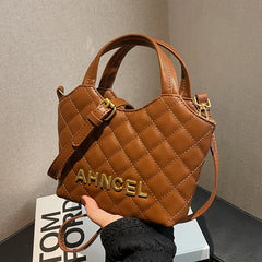 Vintage PU Leather Chain Shoulder Crossbody Tote Bag