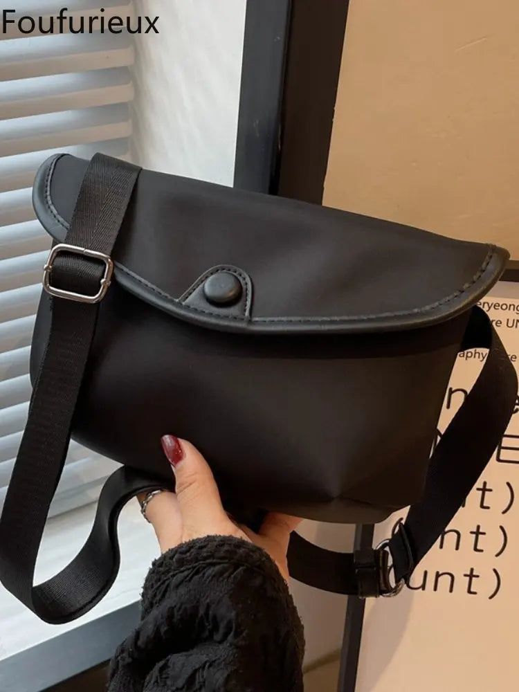 Foufurieux Women's Canvas Casual Chest Bag
