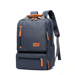 Four Seasons Leisure Backpack, Fashionable Canvas Splicing Schoolbag