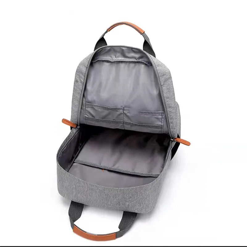 Four Seasons Leisure Backpack, Fashionable Canvas Splicing Schoolbag