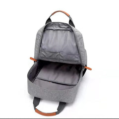 Four Seasons Leisure Backpack, Fashionable Canvas Splicing Schoolbag