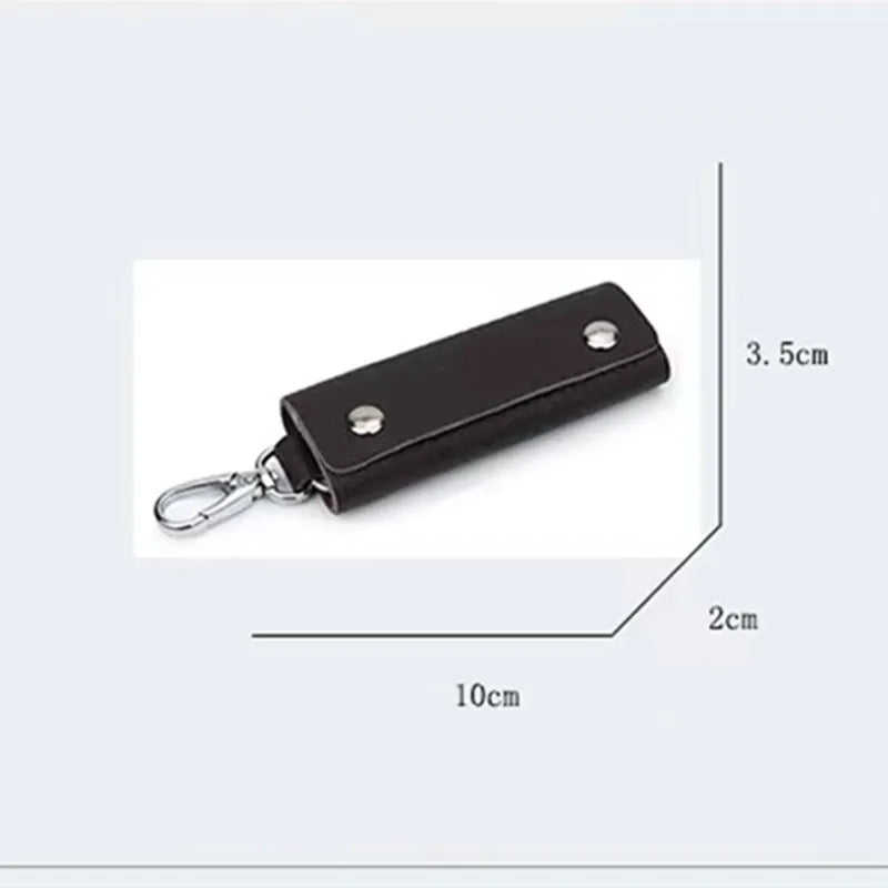 Vintage PU Leather Key Bag, Multi-Function Vertical Square Key Pouch