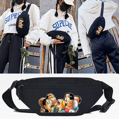 Squirrels Print Waist Bags Chest Bags Fanny Pack Crossbody Shoulder Bag