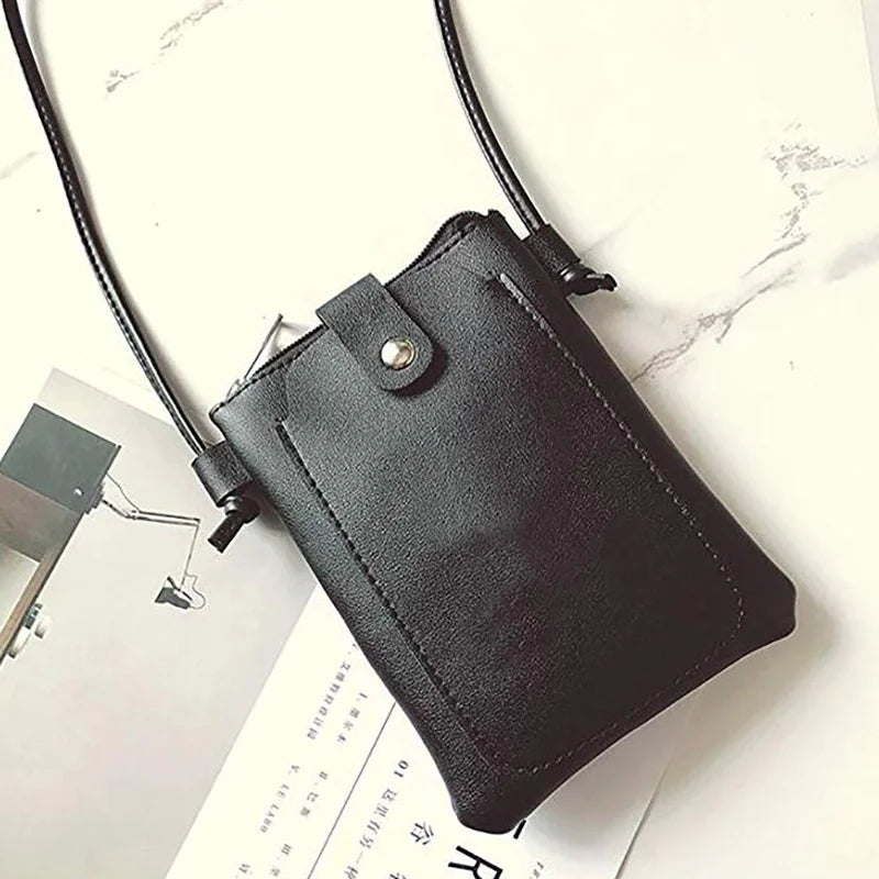 Frauen PU Mini Haspe Messenger Taschen Frauen Handy Tasche Beutel Frauen Crossbo