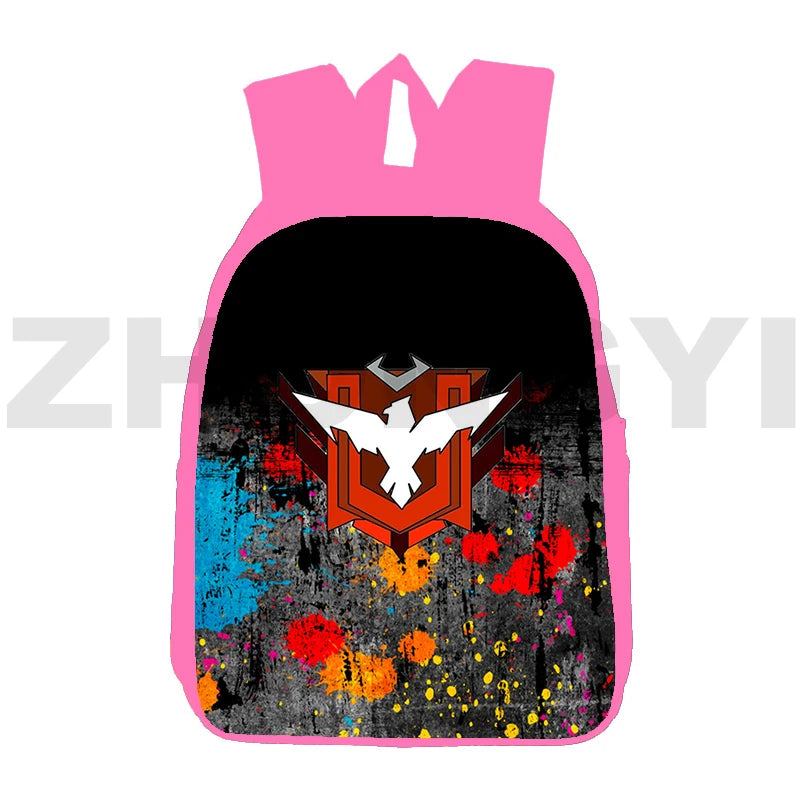 Garena 3D Backpacks Retro Unisex School Bags 12/16 Inch Travel Shoulder Bag