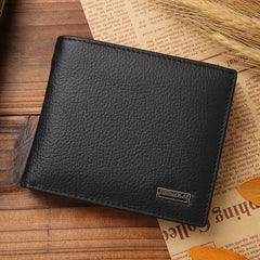 Premium Real Cowhide Men Wallet Short Wallet Portefeuille Homme