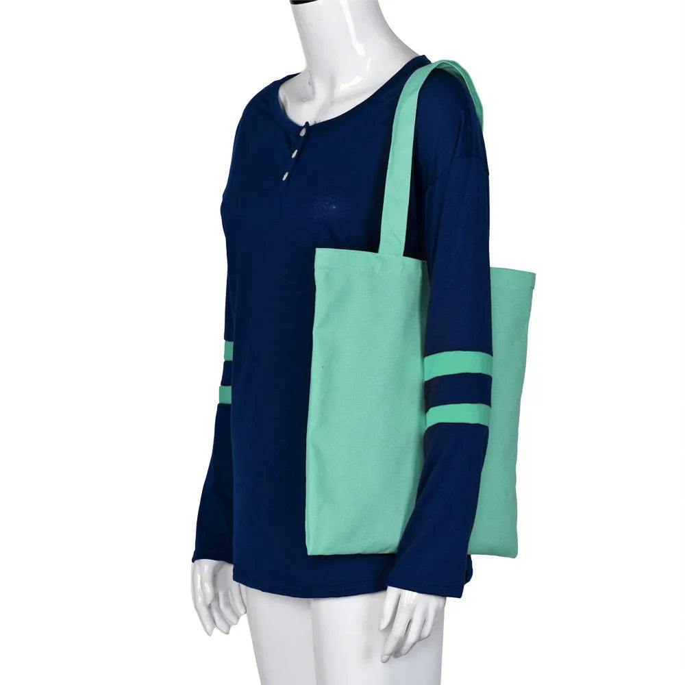 Women's Canvas Shoulder Bag Tote Shopper Beach Handbag