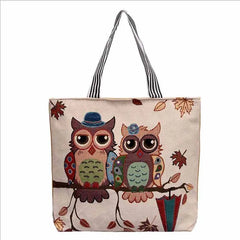 Striped Canvas Tote Beach Bag for Women - Large Shoulder Handbag